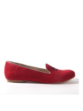 NWT Olsen Haus Women's Awake Ballet Flat Red Faux Suede Size 6